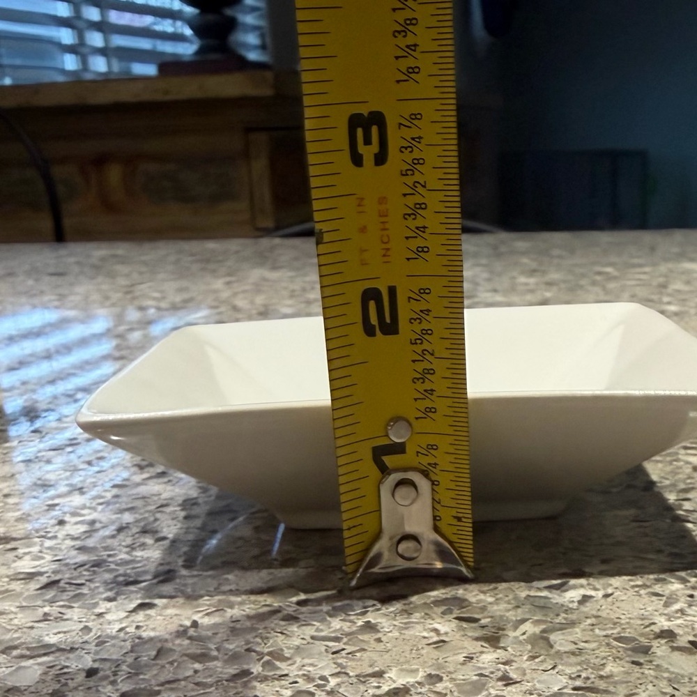 White ceramic sauce bowl- Set of 7 - Picture 5 of 5